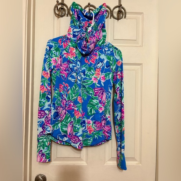 Lilly pulitzer UPF 50+ ChillyLilly Lilblock popover Hooded Face Mask xxs - Picture 3 of 11